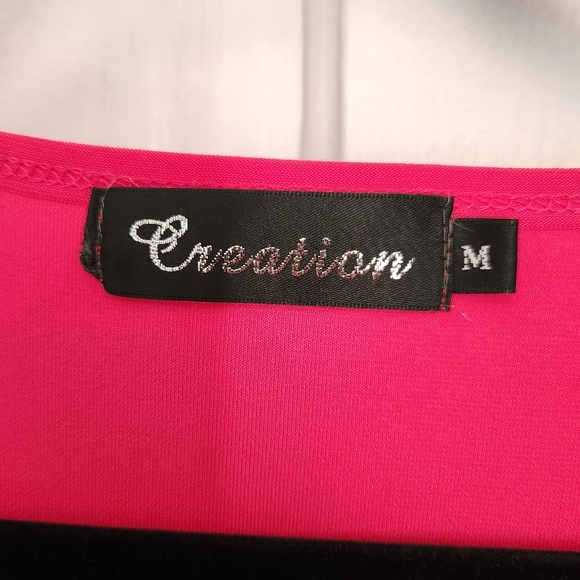 Hot Pink 3/4 Sleeve Tunic - Picture 3 of 4